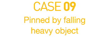 CASE 09  Pinned by falling heavy object